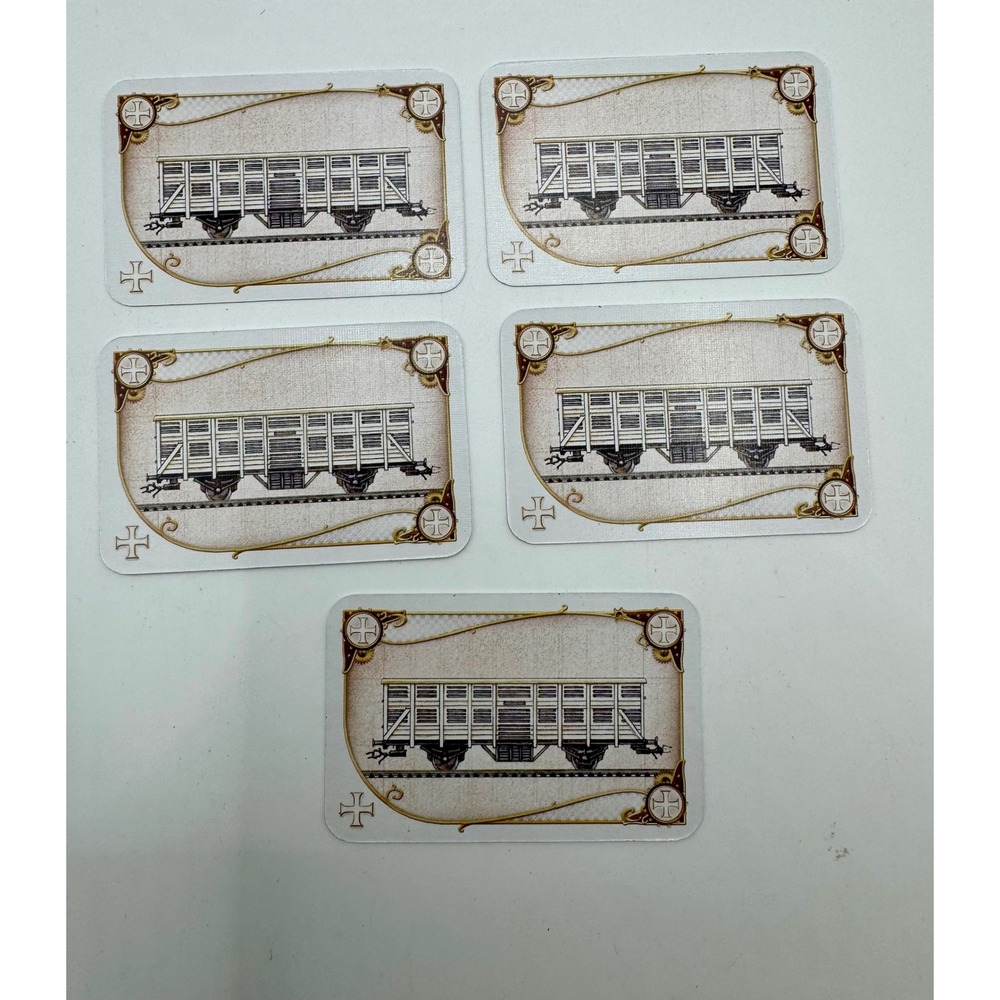 Days of Wonder Ticket to Ride Replacement Cards 5ct‎ White Train Steampunk